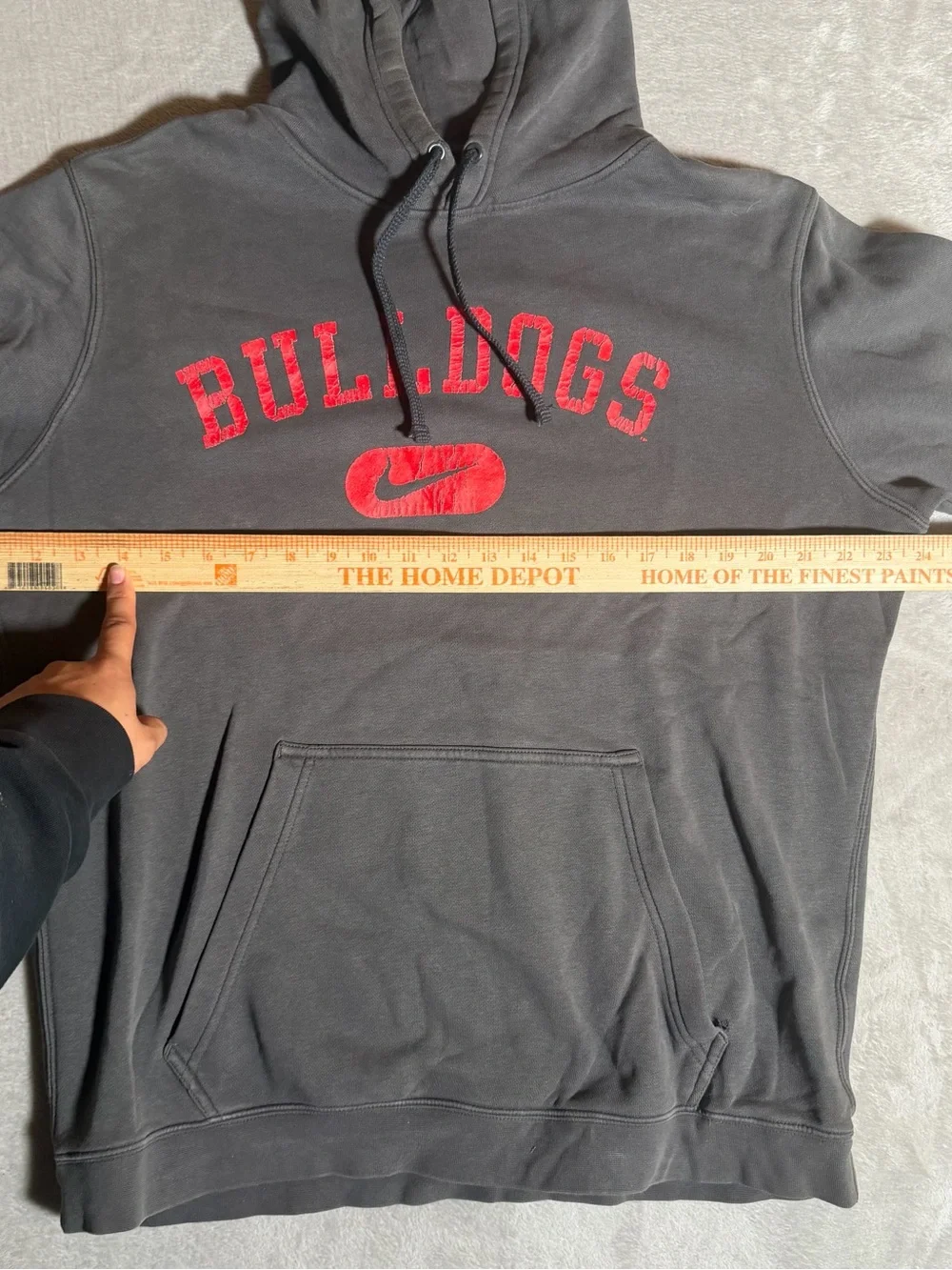 Nike Black Hoodie with Red Bulldogs Script